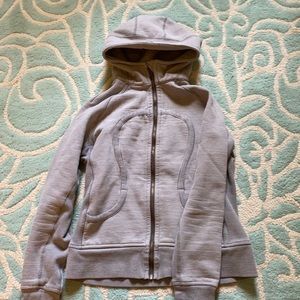 Lululemon light gray scuba hoodie